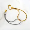 Pulsera de Cadena Serpiente Redonda Trenzada Multicapa de Acero Inoxidable, Joyería de Acero Inoxidable de Gama Alta, Estilo Ins Europeo y Americano, Minimalista, Personalidad, Nicho