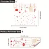 Pegatinas de Papel Tapiz Estilo Lujo Nórdico Ligero con Forma de Corazón, Calcomanías Divertidas Rojas con Forma de Corazón de Labios, Autoadhesivas para Decoración de Cabecera de Dormitorio