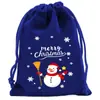 Suministro directo transfronterizo bolsa grande de terciopelo rojo navideño bolsa de regalo para joyería bolsa de regalo para dulces de manzana de Papá Noel