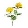 Fabricante em Dongguan Atacado Flores Artificiais de Hortênsia com Folhas, Haste Única, Decoração de Interior e Ornamentos para Paisagismo, Cores Disponíveis