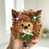 Muñeca de Cáscara de Fruta Producto Terminado, Colgante Carrillón de Viento de Cáscara de Fruta, Muñeca de Vaina de Frijol Artesanía Terminada, Colgante Hecho a Mano Lindo-Feo