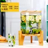 Cubo de Coca-Cola, Cubo para Bebidas de Jugo, Buffet, Cubo para Té de Frutas, Cubo para Vino, Cubo de Vidrio de Gran Capacidad, Tetera para Agua Fría con Grifo