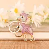 Colección Serie de Llaveros de Animalitos Pequeños Incrustados de Diamantes Coloridos y de Moda: Oso, Delfín, Pavo Real, Sapo Dorado, Caballo, Elefante, Koala, Insecto
