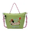 Suministro Exclusivo Transfronterizo de Bolsos Cruzados Bordados de Dibujos Animados, Bolsos Mini Portátiles para Mujer, Se Pueden Estampar con Texto y Logo