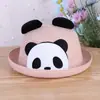 Sombrero de Paja con Ala Enrollada para Sol de Primavera y Verano, Estilo Padre-Hijo, Sombrero de Panda de Dibujos Animados para Hombres y Mujeres, Sombrero de Pescador Transpirable para Protección Solar en Viajes