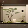 Árbol de Arce Grande de Simulación Planta Verde Biomorfa Lujo Ligero Árbol Falso Simple Planta de Paisajismo Decoración de Escaleras Interiores Entrada Escaparate