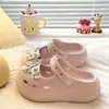 Sandalias Mary Jane de EVA versátiles de estilo único para verano en la playa para mujer, resistentes al olor, sandalias cerradas dulces y frescas para exteriores y playa para mujer