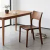 Silla de Comedor de Nogal Negro Norteamericano, Silla Doméstica de Madera Maciza con Respaldo Simple, Silla de Ocio para Estudio, Silla Shuke de Nogal Negro