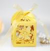 Caixa de doces a laser para casamento Amazon caixa de chocolate floco de neve branco de Natal caixa de doces oca em estoque