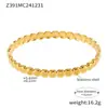 Pulsera con hebilla de lunares dorados de rueda de la fortuna acero de titanio chapado en oro de 18 quilates no se decolora Amazon en stock venta al por mayor de fábrica