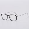 Gafas de Nuevo Estilo Tungsteno Titanio Plástico Acero Montura de Gafas para Mujer Cuadrada de Montura Fina Titanio Puro Ultraligeras Gafas a Juego Montura para Miopía para Hombre