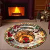 Alfombrilla de suelo de terciopelo de cristal de Nuevo Papá Noel de Temu Transfronteriza, Alfombra resistente a las manchas para sala de estar, Alfombrilla para mesa de café, Felpudo para entrada