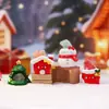 Deseo de Navidad Duende de Cristal Frijolito Piedra de Cristal Caja Sorpresa Figura de Juguete de Moda Decoración de Escritorio Nochebuena Regalo de Navidad
