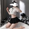 Vestido de estudiante sexual dividido, uniforme jk sexy, tentación, juego de rol, pecho pequeño, traje sexual de chica pura y suave