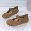 Zapatos Birkenstock Blancos con Tacón de Almohada y Suela Gruesa para Aumentar la Altura para Mujer, Nuevo Modelo Primavera/Verano 2026, Zapatos Mary Jane Slip-On para Combinar con Faldas