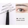 Lápiz de cejas doble directo de fábrica de doble propósito automático giratorio impermeable a prueba de sudor con cepillo lápiz de cejas doble giratorio con paquete de plástico