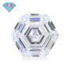Huagang Gem Hexagonal Zircón Blanco Piedra Suelta Hexagonal Transparente Color Circonita Cúbica Sintética CZ