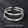 Pulsera de plata de ley 9999 para pareja, pulsera sólida inglesa de plata tailandesa para mujer, pulsera de nicho de nuevo estilo, regalo de San Valentín