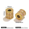 Cuentas Rectangulares de Diamante con Recubrimiento de Acero Inoxidable Color 18k para Pulsera DIY Hecha a Mano