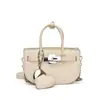 Bolsa de Platino Portátil con Patrón de Lichi para Todas las Estaciones, Nueva Moda 2025 para Mujer, Bolso Cruzado de Cadena de Alta Gama para Todas las Ocasiones