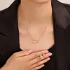Brilhante Pérola Cobre Brincos Colar Conjunto de Joias Não Desbota Feminino Leve Luxo Alto Padrão Transfronteiriço Atacado Joias