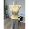 Blusa de Tricô Vazada Estilo Coreano Feminina Verão 2026 Nova Manga Curta Slim Fit Moda Chique Personalidade Rejuvenescedora Blusa Exquisita