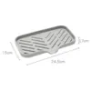Plato para Jabón Suave de Goma de Venta Caliente Transfronterizo, Bandeja de Almacenamiento Auto-Drenante para Fregadero de Cocina que No Acumula Agua, Alfombrilla Creativa de Drenaje Inclinado