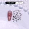 Color champán mini tamaño pequeño forma plana taladro de uñas grande joyería para uñas ojo de caballo amor k9 taladro de vidrio al por mayor