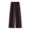 Pantalones de pierna ancha pantalones casuales pantalones de pierna recta de cintura alta pantalones largos holgados estiliza cubre las caderas hace que las piernas parezcan más largas otoño para ir al trabajo versátil casual