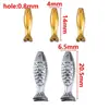 Hay Peces Cada Año Acero Inoxidable 304 Cuentas Pequeñas con Forma de Pez Color Dorado de 18 Quilates que Conserva el Color Cuentas Sueltas para Manualidades Cuentas de Buena Suerte Accesorios para Joyería