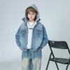 Liquidação: Jaqueta Jeans com Capuz para Meninos, Estoque Primavera/Outono, Pronta para Envio, Roupa Infantil Huzhou Zhili