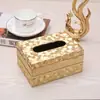 Caja de Pañuelos de Cuero Europeo para el Hogar Caja Creativa de Papel para Servilletas para Sala de Estar Hotel Caja de Pañuelos de Papel para Coche Linda Metabo