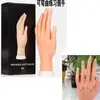 Modelo de Mão Falsa para Prática de Nail Art, Dedos Podem Ser Dobrados e Movidos, Pode Ser Posicionado e Inserido com Pontas de Unha, Realista e Flexível