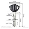 Adecuado para motocicleta Suzuki tamaño R pequeño BK K7 K8 GSXR 600 750 Suzuki Falcon 1300 llave en blanco/manija