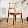 Silla de comedor de ocio para casa de madera maciza usada, silla de comedor de estudio nórdica de madera maciza pura con respaldo, silla de ratán Chandigarh
