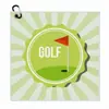 Toalha de Golfe, Pano de Limpeza de Taco de Golfe Magnético, Toalha Esportiva de Microfibra Absorvente de Suor com Gancho