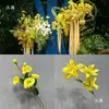 Flores de Boda Amarillas Falsas Flores para Decorar el Escenario y el Camino Arreglo de Compromiso Flores de Piso Decoración del Hogar Adornos de Flores Artificiales