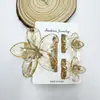 Novo Conjunto de Outono e Inverno Cruzado com Plumeria Escovada Presilha de Cabelo Bauhinia Estilo Festivo Elegante Presilha de Tubarão Acessórios de Cabelo Presilha de Cabelo