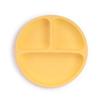 Nueva vajilla de silicona para niños, compartimento para suplementos alimenticios para bebés, tazón con cuatro ventosas reforzadas, placa calefactora antideslizante y resistente a caídas