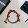 Lanyard de teléfono colorido tejido a mano, correa de muñeca de estilo étnico, cordón anti-pérdida con borla y cuenta, adorno colgante para funda de teléfono, venta al por mayor
