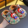 Armazém Jieyang - Pantufas Infantis de Algodão Panda, Pantufas Fofas de Inverno para Bebês, Meninos e Meninas, Pelúcia, Quentes, com Solado Grosso e Antiderrapante para Uso Interno