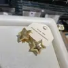 Brincos de Estrela de Cinco Pontas para Mulheres 2025 Novo Estilo Brincos Exagerados Luxo Leve High-End Único e Bonito Ouro Brincos de Outono e Inverno