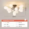 Luz Principal de Sala de Estar de Lujo Estilo Francés 2026, Candelabro Decorativo Tulipán Minimalista Moderno Estilo Crema para Comedor Dormitorio