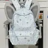 Mochila muito estilosa e fofa para alunos do ensino fundamental II e médio, com tema de floresta e estrelas, mochila versátil de grande capacidade para viagens e deslocamento