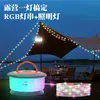 Suministro exclusivo transfronterizo: Cinta métrica recargable Almacenamiento Cordón de cuero Ligero, Luz de camping RGB, Luz ambiental, Luz de camping para exteriores, Luz para tienda de campaña