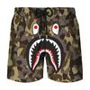 Novidade de verão BAPE cabeça de tubarão impressão digital 3D shorts para casal masculino e feminino marca de moda japonesa calças de praia
