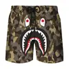 Pantalones cortos de verano transfronterizos nuevos con estampado digital 3D de cabeza de tiburón, para pareja, hombres y mujeres, marca de moda japonesa, pantalones de playa