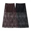 Novedad Primavera 2026 Ropa Femenina Transfronteriza Europea y Americana Elegante Bordado de Dos Colores Lentejuelas Falda de Cintura Alta W017 405