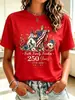 2026 Comercio Electrónico Transfronterizo Sitio Independiente de Amazon Novedad de Verano Bandera de EE. UU. 250 Aniversario Camiseta de Manga Corta con Estampado 3D