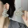 Pendientes de Ala de Cristal Incrustados de Diamantes de Alta Resistencia, Lujosos y de Moda, Estilo Cool Ins Europeo y Americano de Alta Gama, Exquisitos Pendientes para Mujer